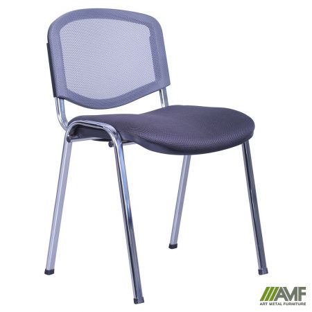 Стілець офісний AMF Ізо Веб хром сидіння А-2/спинка Сітка сіра (127678)